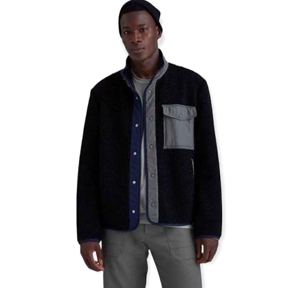 NWT Club Monaco Black Sherpa Jacket